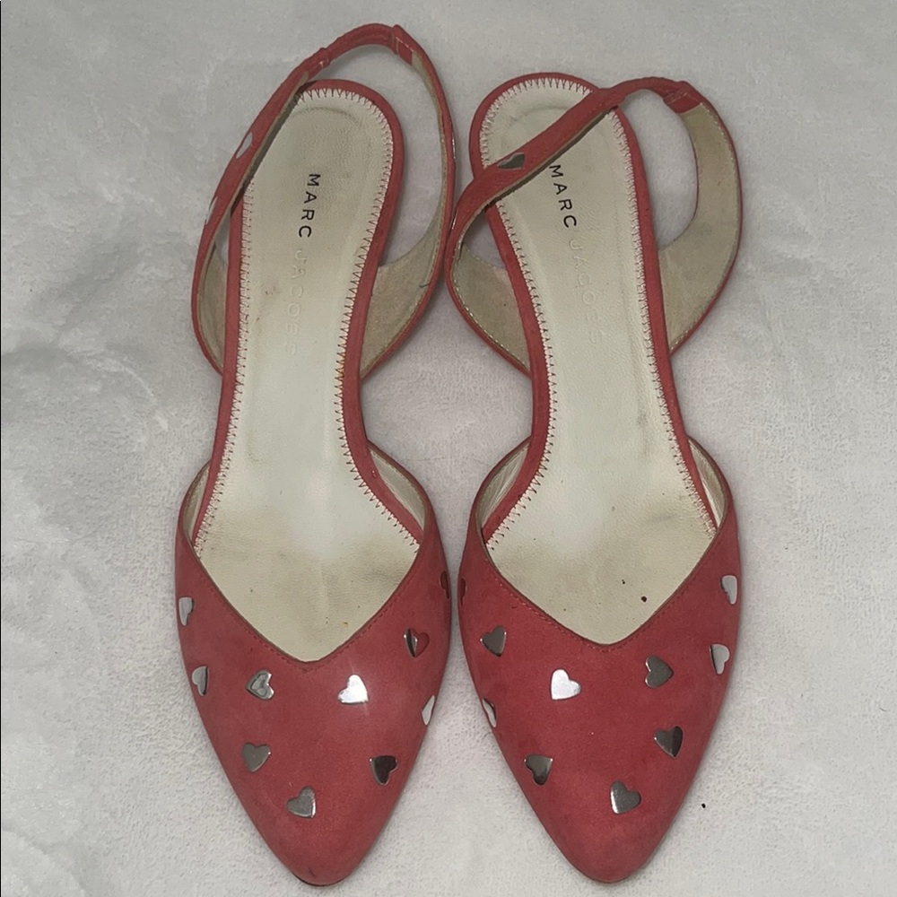 Marc Jacobs Red Heart Cutout Women's Shoes
